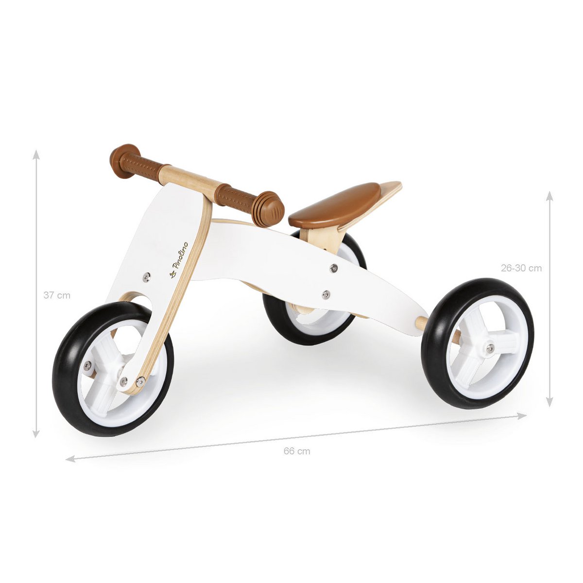 Mini tricycle „Charlie”, white/natural