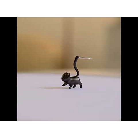 Verspielte Ohrringe mit niedlichem Katzendesign