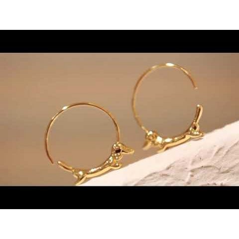 Fliegende Dackel-Hunde-Creolen