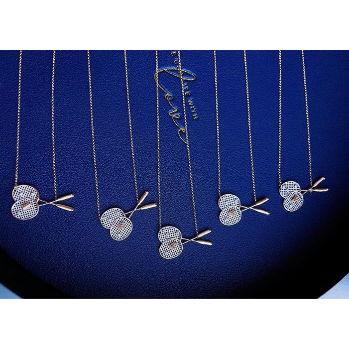 Einzigartige Badmintonschläger-Design-Halskette