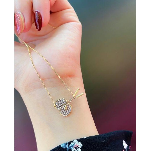 Einzigartige Badmintonschläger-Design-Halskette